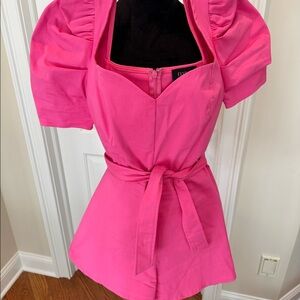 Hot Pink Flying Tomato Romper